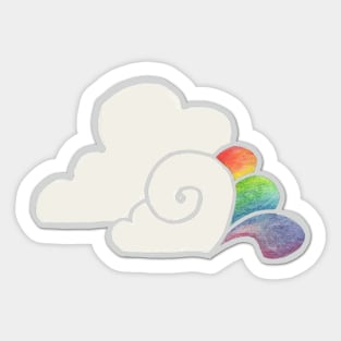 Watercolor Rainbow Cloud Sticker